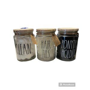 Rae Dunn Ponytail, Hair Ties, and Cotton Ball Holders